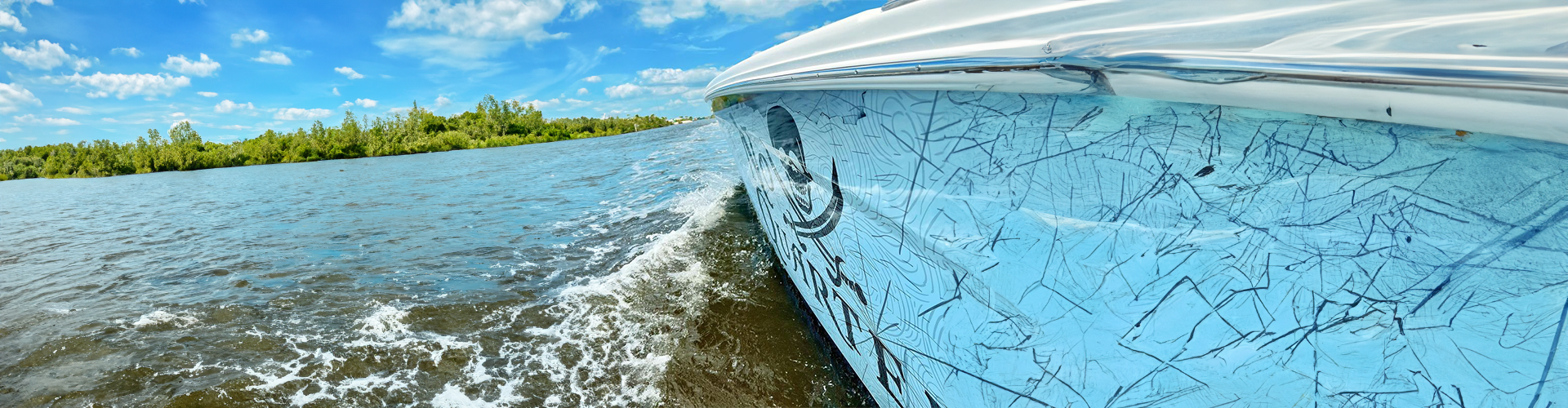 Boat on the water during a Charlotte Harbor adventure